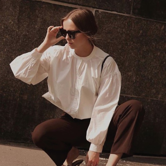 NWT Anine Bing Eden Shirt White XXS/TTP - Picture 16 of 17